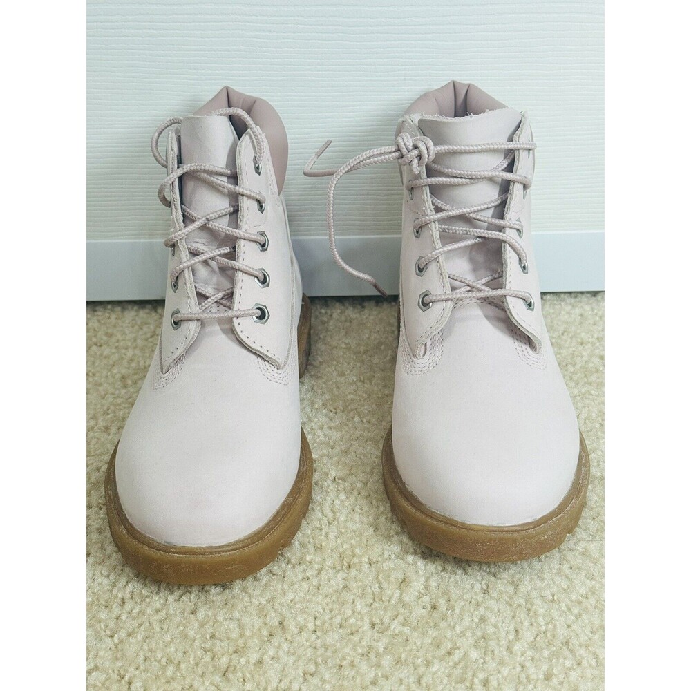 New Timberland Big Girls 6" Classic Water Resistant Boots Sz 2.5 in Light Pink - Picture 2 of 11